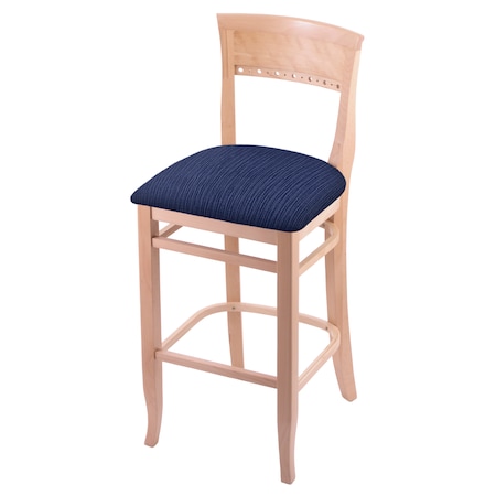 Holland Bar Stool Co 25" Counter Stool, Natural Finish, Graph Anchor Seat 316025Nat014